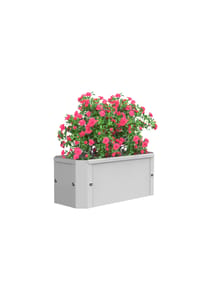 VCM. - Metall Beet rechteckig | stehender Pflanzkasten | Blumenkasten für Garten Terrasse Balkon | Blumentopf H. 16 x B. 39 x. T. 18 cm | Balora S - Grün