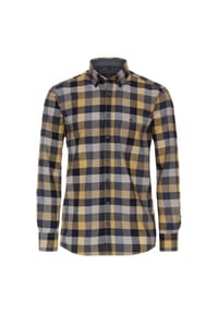 CASAMODA - Herren Freizeithemd kariert Comfort Fit - Senfgelb