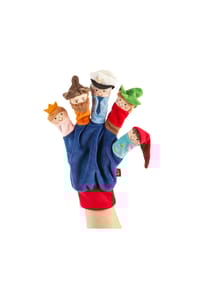 sigikid® - Fingerpuppen-Handschuh Räuber , für Babys und Kinder - dunkelblau/bunt