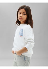 Calvin Klein - Sweatshirt, Baumwolle, für Kinder - YAF WHITE