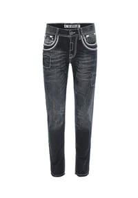 CIPO & BAXX® - Jeans mit Kontrastnähten - DARKBLUE