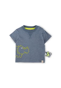 sigikid® - T-Shirt Sporty Dino ,  für Babys - blau meliert