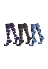 normani® - 3 Paar Kniestrümpfe Karo - Farbset 1