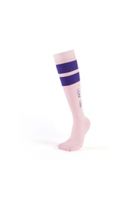 MUNADUNA - Kompressions-Kniestrümpfe Anti-Rutsch - Frottee-Polster Fitness-Socken,Frottee-Polsterung,Anti-Rutsch - Dunkelrosa-Lila
