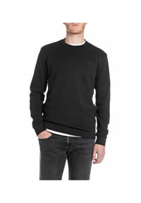 REPLAY - Pullover, Baumwolle, für Herren - 011 NATURAL WHITE