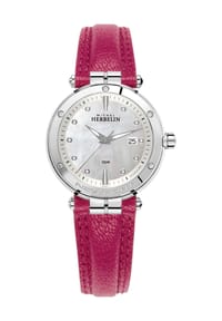 MICHEL HERBELIN - NEWPORT Damenuhr "14288/AP89FU" - SILBER/PINK