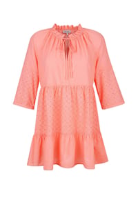 Alba Moda - Tunika mit modischer Lochstickerei - apricot