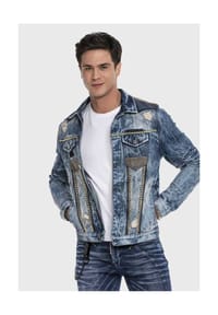CIPO & BAXX® - Jacke mit Ziersteinen - BLUE