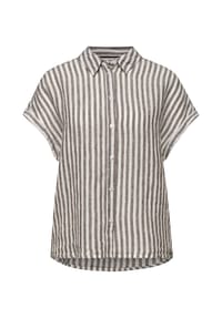 Street One - Leinenbluse, Knopfleiste, für Damen - 27276 BROWN