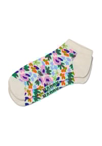 HAPPY SOCKS - Sneakersocken "Flower", Rippbündchen - 1700 BEIGE
