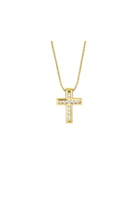 MONCARA - Kette mit Anhänger, 585 Gelbgold,11 Diamanten, zus. ca. 0,20 ct. - Gelbgold