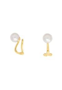 Adelia's - Damen Gold Schmuck 585 Gold Ohrringe  Ohrclips mit Süßwasser Zuchtperle Ø 8 mm - gold