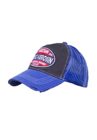 KING KEROSIN - Trucker Cap im Used-Look Hi-Octane - Blau / Schwarz