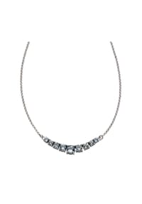 zeeme GEMSTONES - Halskette 925/- Sterling Silber 9 Blautopas beh. - weiß