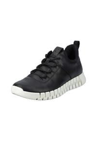 ecco® - Gruuv Sneaker, Wechselfußbett, Leder, für Herren - BLACK/BLACK