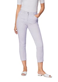 MADELEINE - Fein gestreifte Jeans - weiß / granat