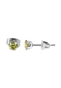 Adelia's - Adelia's Damen Ohrstecker aus Edelstahl und Zirkonia Ø 4 mm - rot