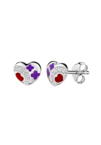 zeeme KIDS - Ohrstecker 925/- Sterling Silber 12 Zirkonia - weiß