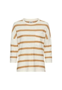 camel active - Boxy Strickpullover mit 3/4-Ärmeln - Milchweiß