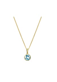 fascination by Ellen K. - Halskette 375/- Gold 1 Blautopas - gelb