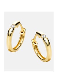 Diamant L'eternel - Creolen, mit 0.06 ct Diamant, 375 Gelbgold - gold