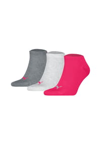 PUMA® - Unisex Sneakersocken, 3er Pack - Sneaker Plain 3P, Logo, einfarbig - Blau