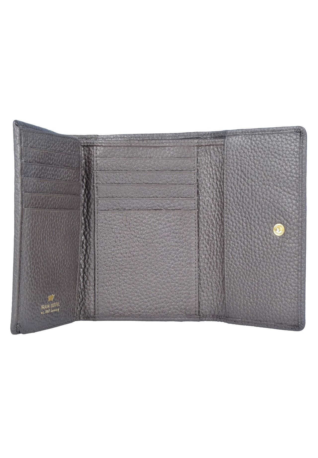 Braun Büffel GeldböRse, Leder, Emblem, Uni, FüR Damen, Schwarz, 99