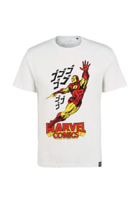 RE:COVERED - T-Shirt Marvel Comics Iron Man Japan mit angesagtem Iron Man Japan-Aufdruck - Grey