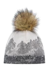 Eisbär® - Pudelmütze, Strick, Woll-Anteil, für Damen - 101 SCHWARZ-WHITE/