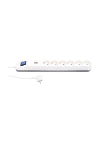 REV RITTER - Steckdosenleiste "ICE-Line", 6-fach, mit Schalter, 2x USB - 