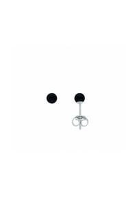 Adelia's - Damen 925 Silber Ohrringe   Ohrstecker mit Onyx Ø 4,2 mm - silber