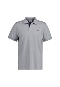 GANT - Herren Poloshirt - REGULAR CONTRAST PIQUE RUGGER, Knopfleiste, Cotton Stretch - Anthrazit