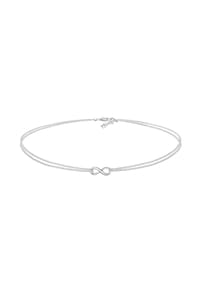 elli. - Halskette Infinity Choker Unendlichkeit Erbskette 925 Silber - Rosegold