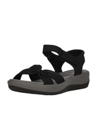 CLARKS® - Sandale Arla Shore mit ultrabequemer geschwungener Sohle - 1216C Black Textile