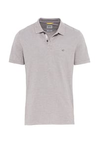 camel active - Kurzarm Poloshirt aus nachhaltigem Baumwollmix - Blau