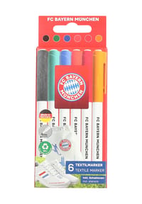 FC BAYERN MÜNCHEN - Textilmarker, 6er-Set - BUNT, mehrfarbig