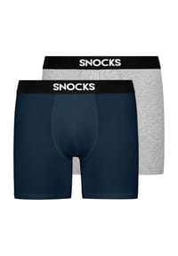 SNOCKS - Pants, 2er-Pack, Logo-Bund, für Herren - 258 NAVY/GREY