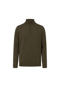 JOOP! - Herren Strickpullover - Dario, Feinstrick, Stehkragen mit Reißverschluss, Schurwolle - Dunkelgrün