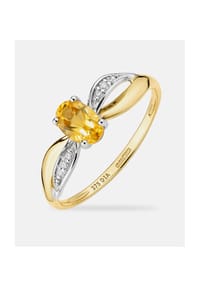 Diamant L'eternel - Ring, mit Citrin, 375 Gelbgold - gold