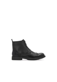 kazar - Herren Lederstiefel mit durchbrochener Verzierung - Schwarz