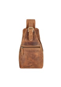 GREEN BURRY Vintage - Vintage Umhängetasche Leder 16 cm - brown