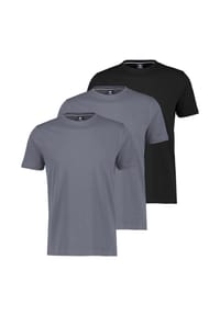 LERROS - T-Shirt 3er Pack Basic - Grau