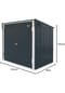 VCM. 2er Mülltonnenbox | Unterstand Mülltonnen 2x 240 l | abschließbare Doppeltür mit Schloss | H. 130 x B. 154 x T. 96 cm | Aufbewahrungsbox Metall Bild 9