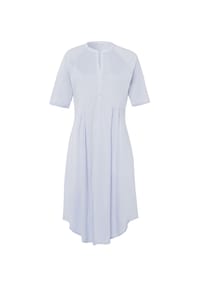 HANRO - Kurzarm Nachthemd Cotton Deluxe 100cm - blue glow