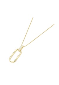 GIORGIO MARTELLO MILANO - Kette Anhänger beweglich mit Zirkonia, vergoldet, Silber 925 - gold
