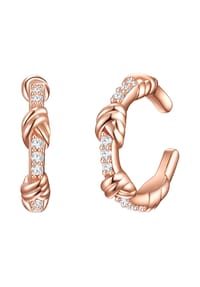 GLANZSTÜCKE MÜNCHEN - Damen Ohrringe aus 925/- Sterling Silber in Roségold mit Zirkonia - roségold