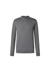 JOOP! - Herren Strickpullover - Davide, Feinstrick, kurzer Stehkragen, Schurwolle - Mittelgrau