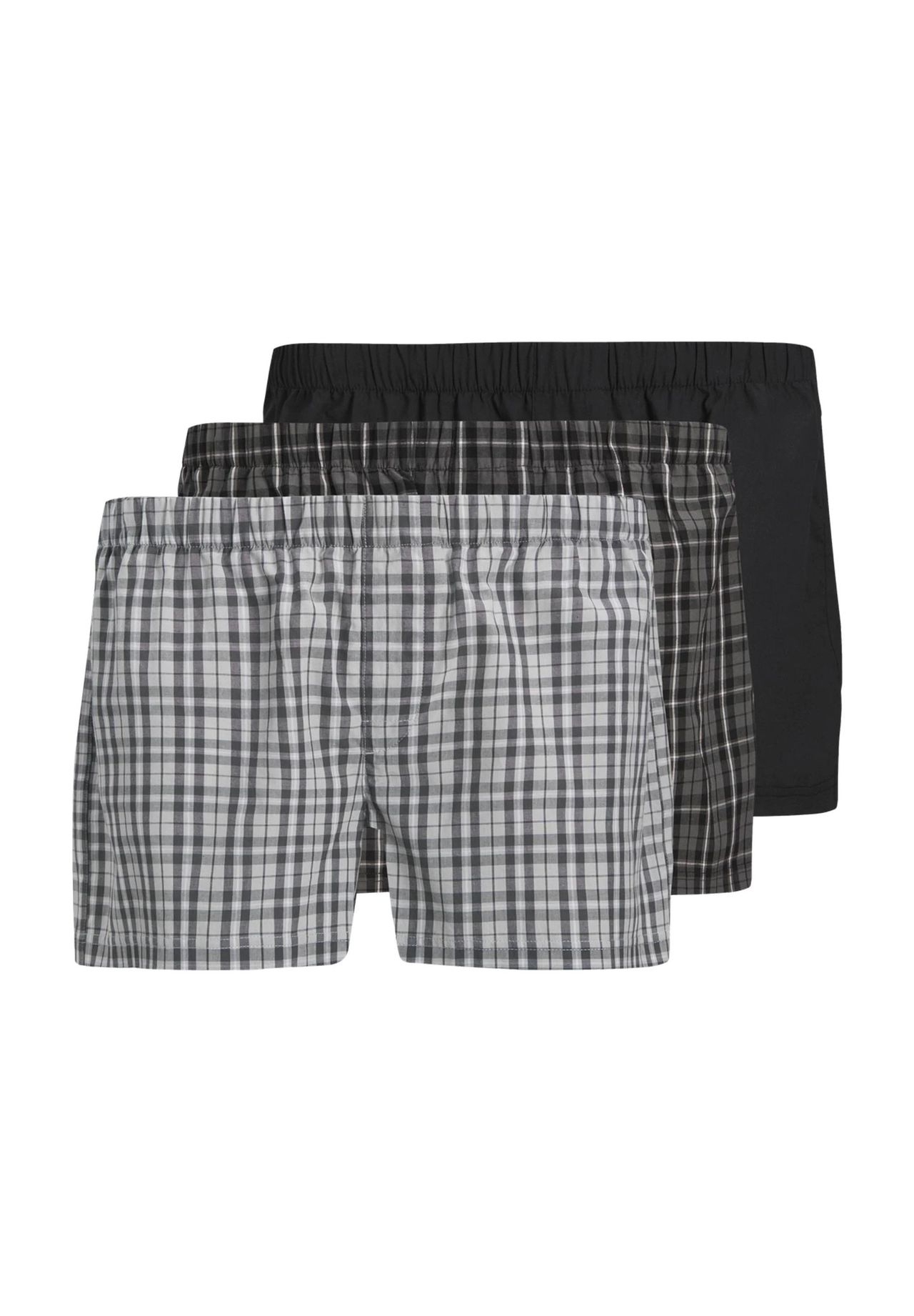 Jack & Jones, Herren, Unterhosen, Jacmilano Woven Boxers 3 Pack Noos, Grau, (3er Pack, S) - Bild 6
