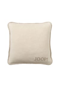 JOOP! UNI-DOUBLEFACE Kissen 50x50 cm, Pergament-Sand - JOOP! UNI-DOUBLEFACE - Anthrazit-Taupe