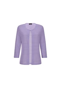 GOLDNER - Kurzgröße:  Shirtjacke mit Häkchenverschluss - flieder